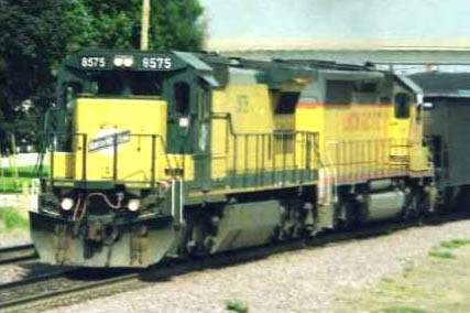 Photo of UP unit coal train with former CNW unit heads for the diamond at Rochelle, IL.