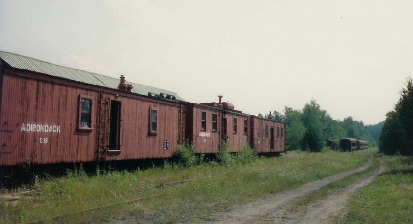Photo of Dormant Adirondack Railroad equipment