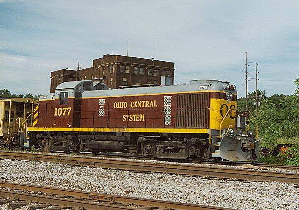 Photo of Ohio Central RS-3 #1077 spending the weekend at Youngstown, OH.