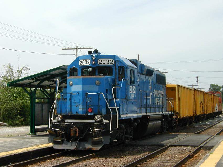 Photo of MBTA work train
