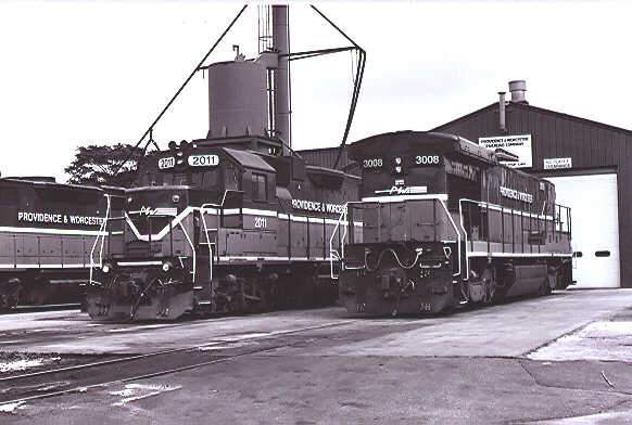 Photo of P&W power near the Worcester engine house.
