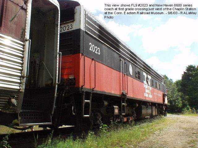 Photo of Conn. Eastern RR Museum's FL9 and passenger car