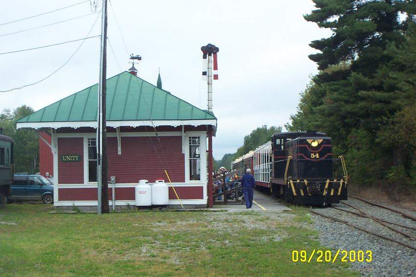 Photo of Common Ground Fair Shuttle train at Unity Station