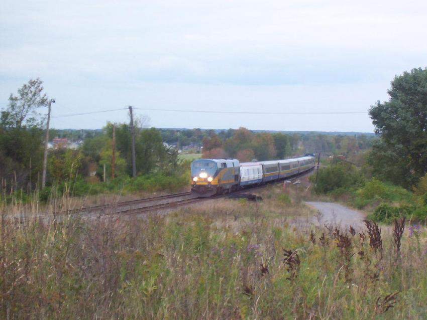 Photo of VIA train 67 just west of Dorion, PQ.