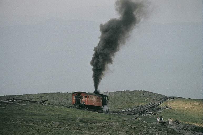 Photo of Cog Train climbing toward the top
