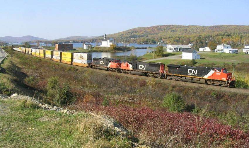 Photo of CN #148 Passing Lac Baker