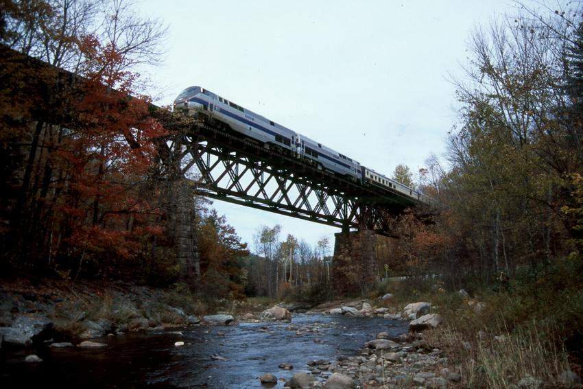 Photo of American Orient Express on the Cuttingsville Trestle