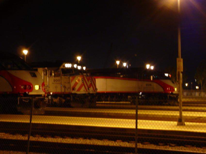 Photo of cal train at night