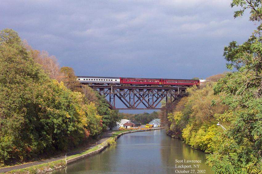 Photo of N&WNY excursion train in Lockport, NY.