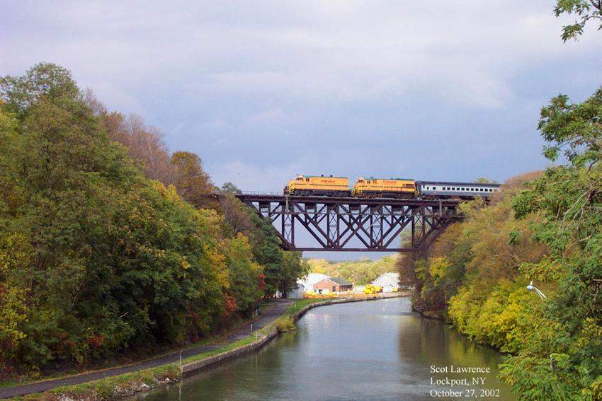 Photo of N&WNY excursion train in Lockport, NY.