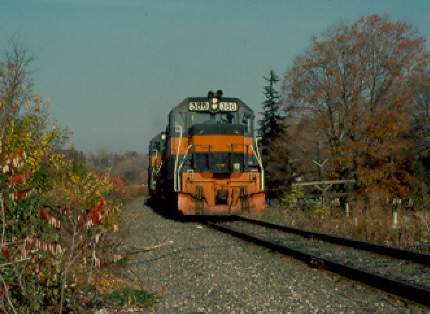 Photo of Guilford #386 running out of Mechanicville, NY on former D&H.