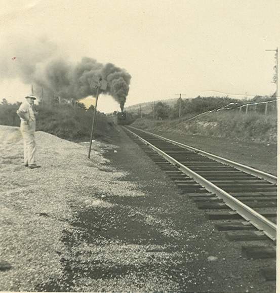 Photo of Central Vermont steam engine is history in the making in this early 1950's photo