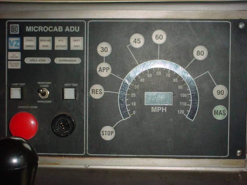 Photo of GP40MC Cab speed display