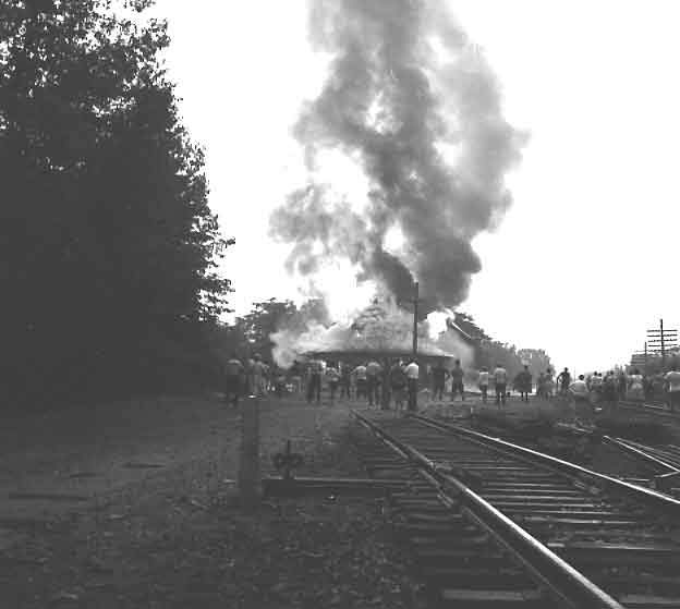 Photo of Riverside Station fire