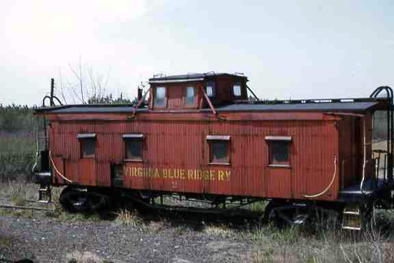 Photo of VBR 's classic wooden caboose.