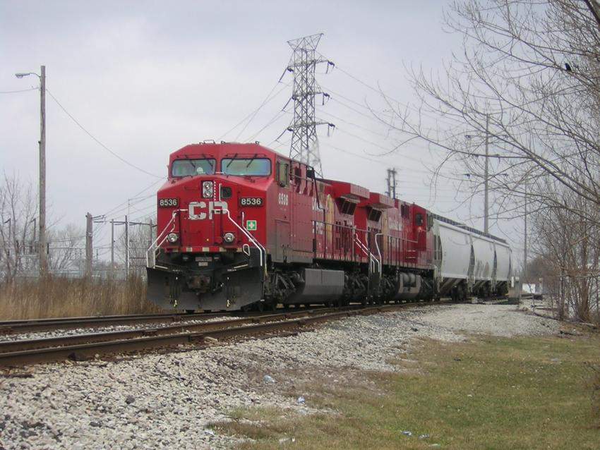 Photo of A CP freight has just left BRC Clearing and heads south on CN/GTW iron