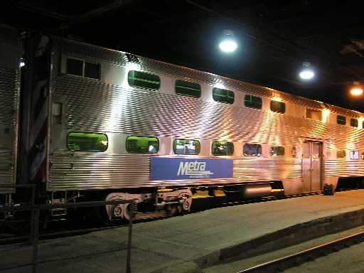 Photo of Chicago Metra Stainless-steel bi-level cab/control car