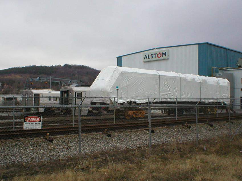Photo of one of the first pics of the PL42AC units getting built at Alstom, in Hornell.