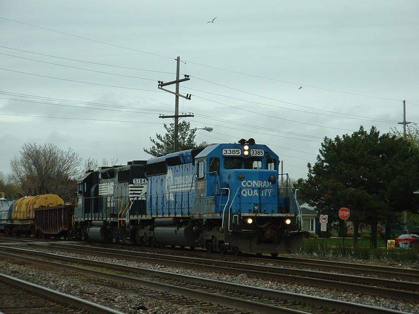 Photo of Ex-Conrail SD40-2 on NS at Hammond-Whiting Amtrak Station