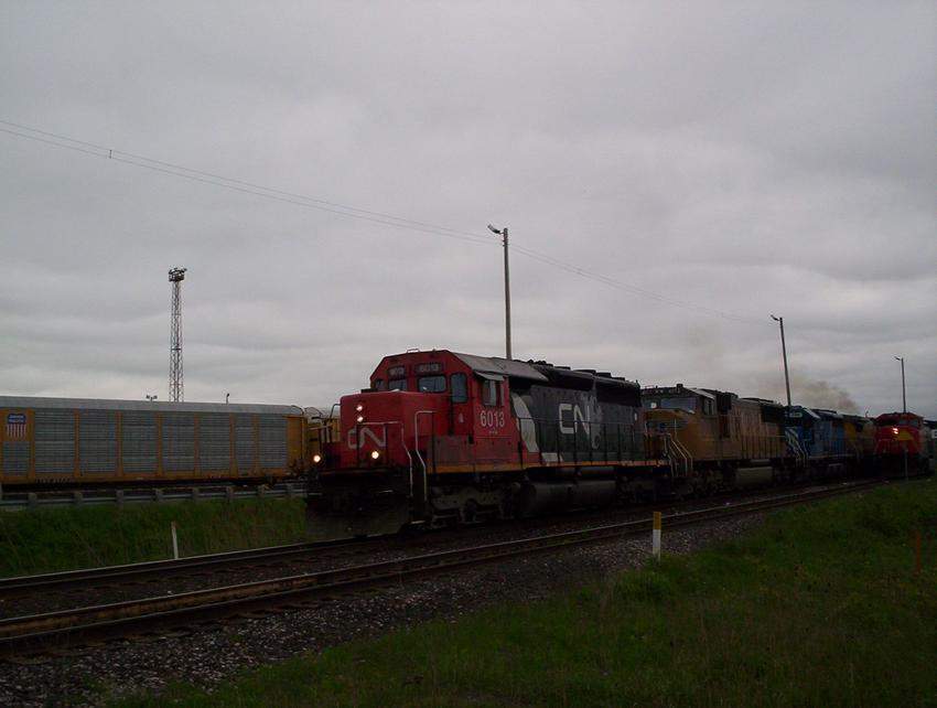 Photo of CN SD40u #6013 in Sarnia Ontario