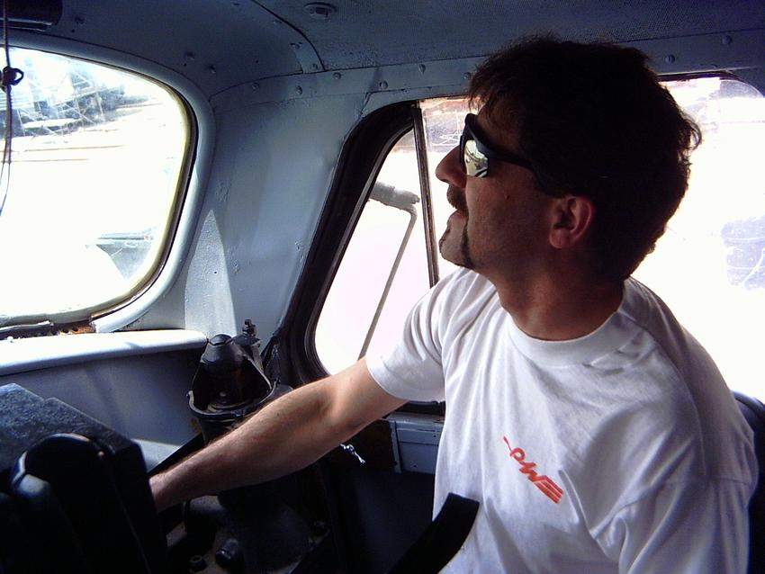 Photo of Gary Z at the controls