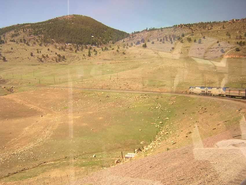 Photo of California Zephyr, day 2 - climbing out of Denver on UP rails