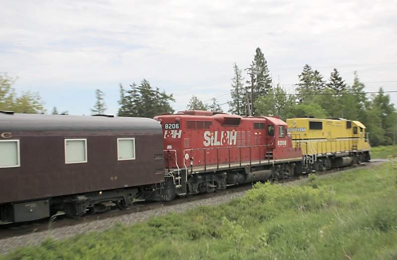 Photo of CP inspection train on NB Southern