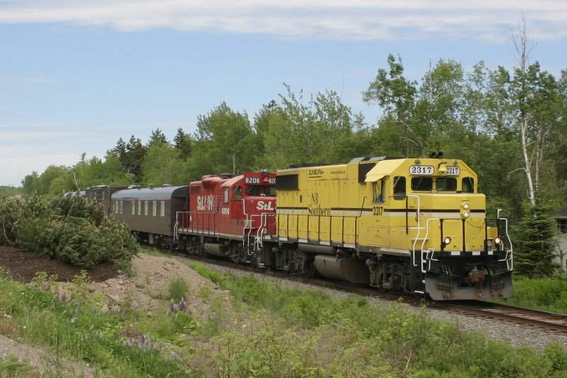 Photo of CP inspection train on NB Southern