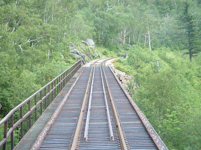 Photo of CSRR Willey Bridge from the Notch Train