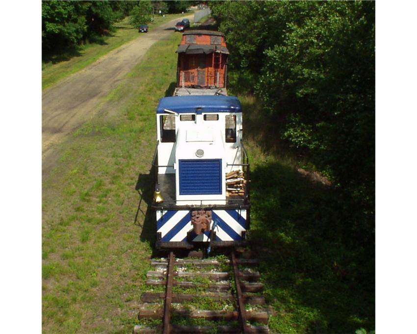 Photo of CERM's 'Lil Tugger out for a run along the Air Line.