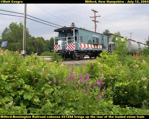 Photo of MBRX Caboose #21288 in Milford, NH