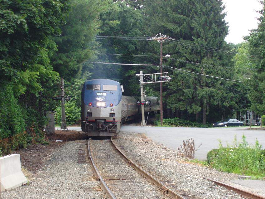Photo of Amtrak 56 leaves Amherst