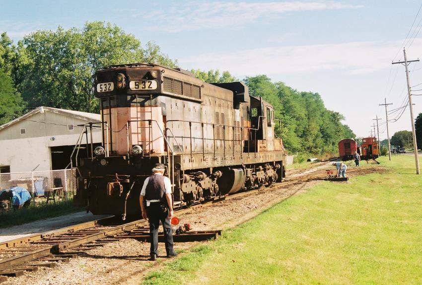 Photo of putting the train away