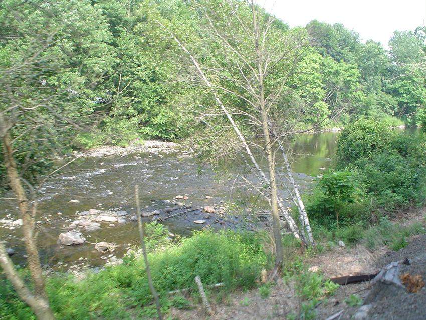 Photo of Naugatuck River as seen from train