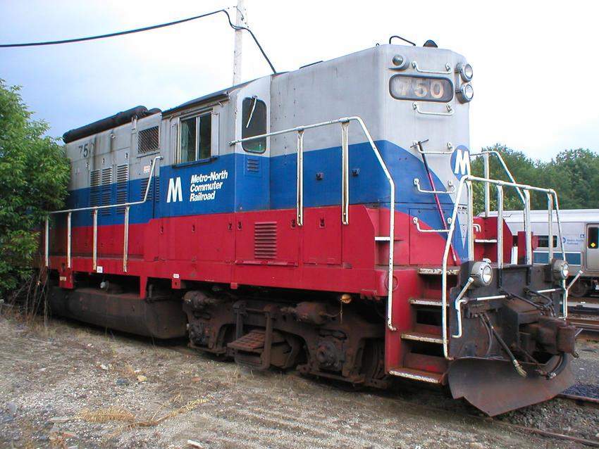 Photo of Metro-North's T.T GP9 #750 (ex NYC)  idles away in Brewster yard.