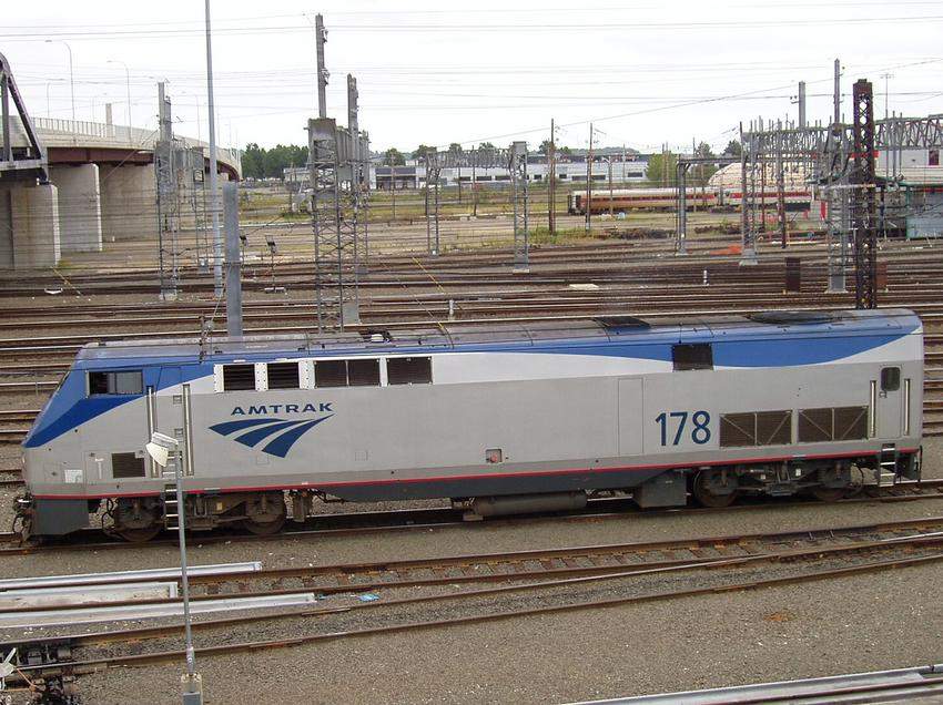 Photo of Amtrak P42-178 at New Haven's Union Station yard