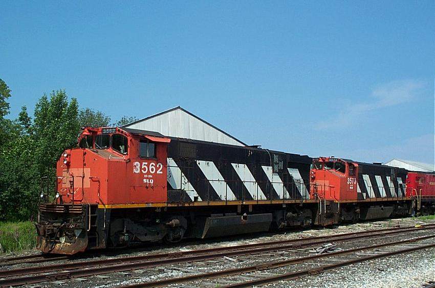 Photo of Ex CN power in Rockland Maine yard