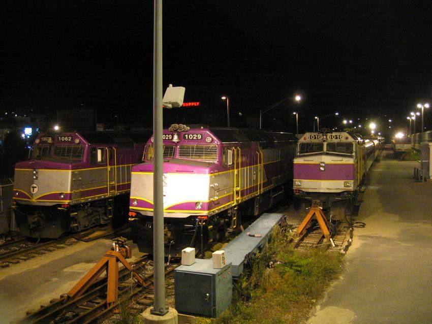 Photo of MBTA 1062, 1029, 1016 at the Worcester Layover