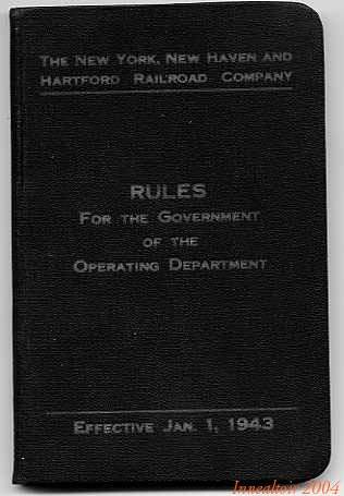 Photo of NYNHHRR-Rule Book 1943