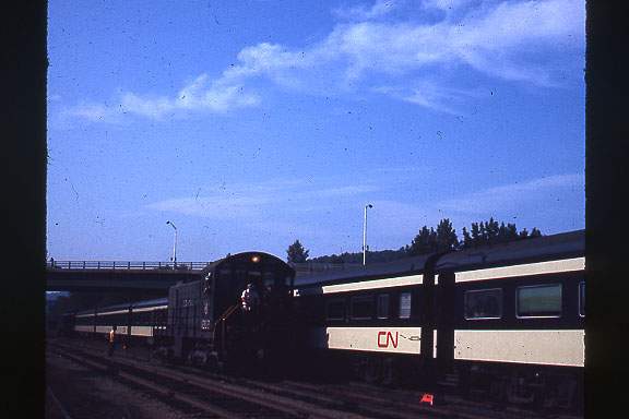 Photo of B&M Switcher with CN Coaches