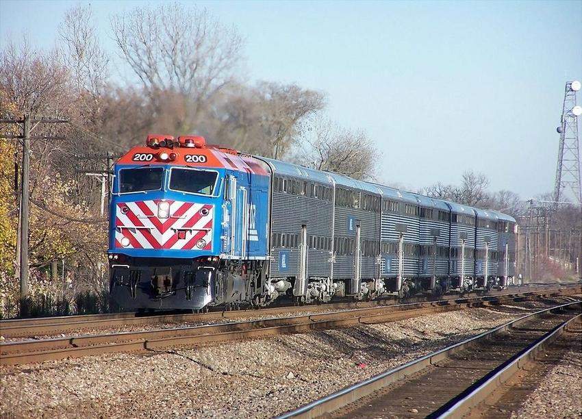Photo of Metra #200 F40PHM-2 at Belmont Station