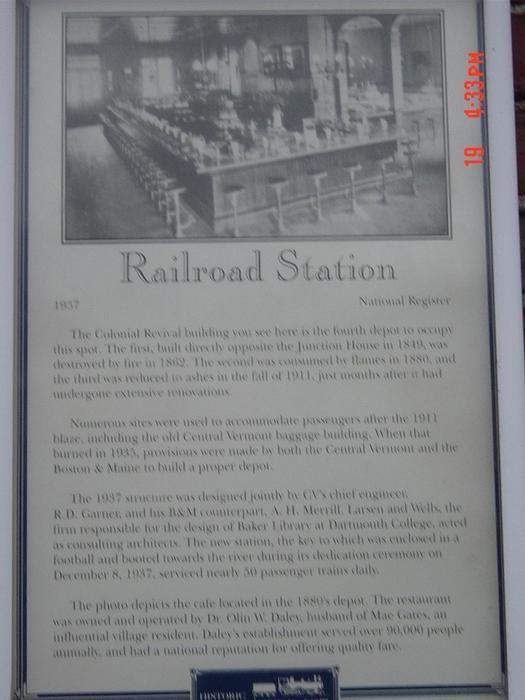 Photo of History of White River Jct, VT station