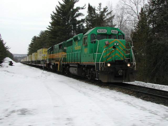 Photo of NBSR Intermodal departs Brownville Jct., ME