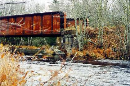 Photo of Abandoned bridge over the Shannon River, Annapolis County, NS, Canada.