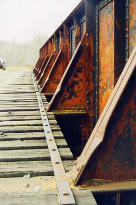 Photo of Abandoned bridge over the Shannon River, Annapolis County, NS, Canada.