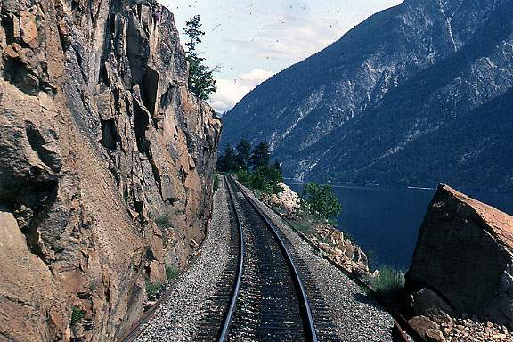 Photo of British Columbia Railway  Right of Way Along Lake