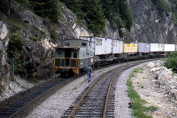 Photo of British Columbia Railway  Piggyback Train Caboose