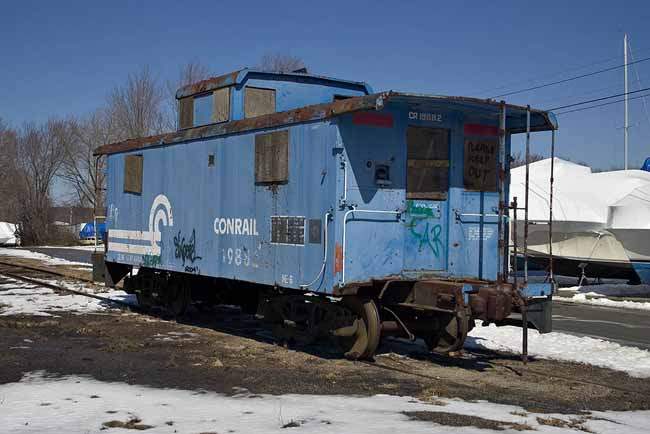 Photo of Ex NHRR caboose at Chester, CT.