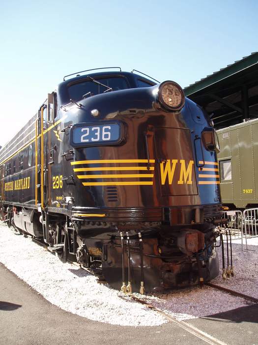 Photo of Western Maryland Engine at B&O Museum in Baltimore