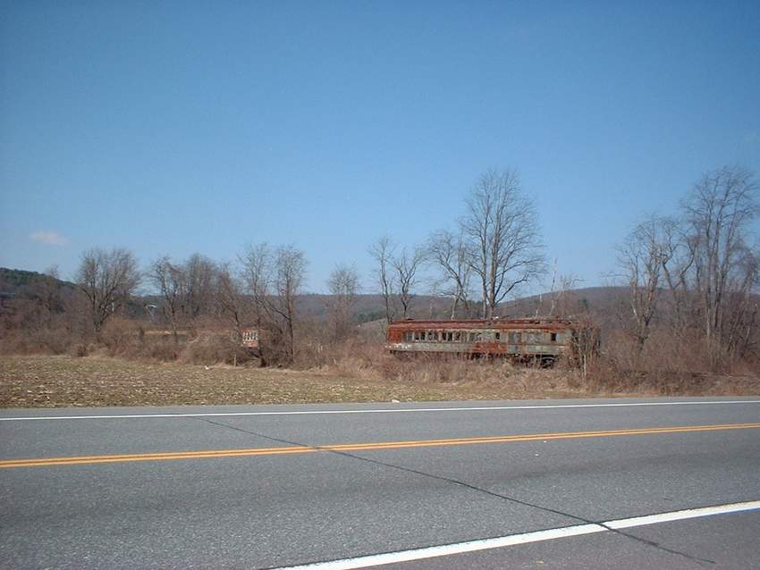 Photo of CMRR Coaches on Ulster & Delaware line, outside Kingston, NY (MP 5.4)